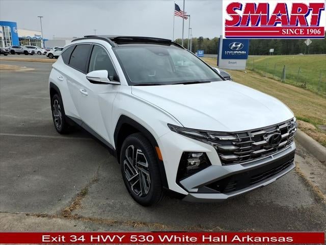 2026 Hyundai TUCSON Limited AWD in Serenity White Pearl — front three-quarter view
