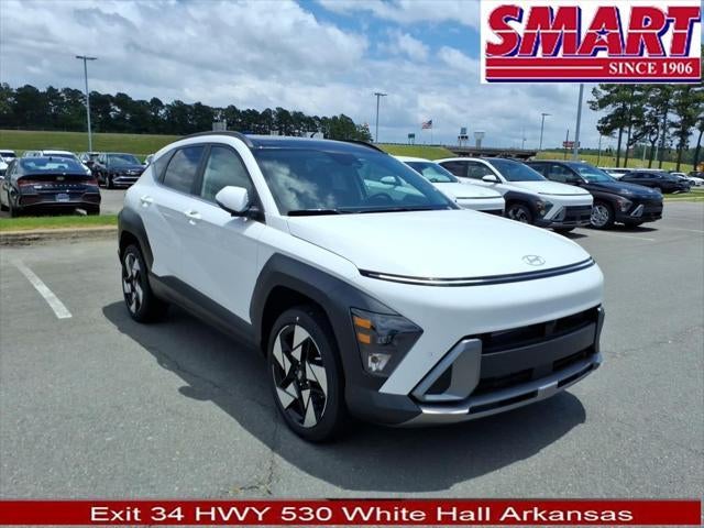 2026 Hyundai KONA Limited AWD in Atlas White — front three-quarter view
