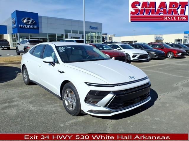 2026 Hyundai SONATA SE in Serenity White — front three-quarter view