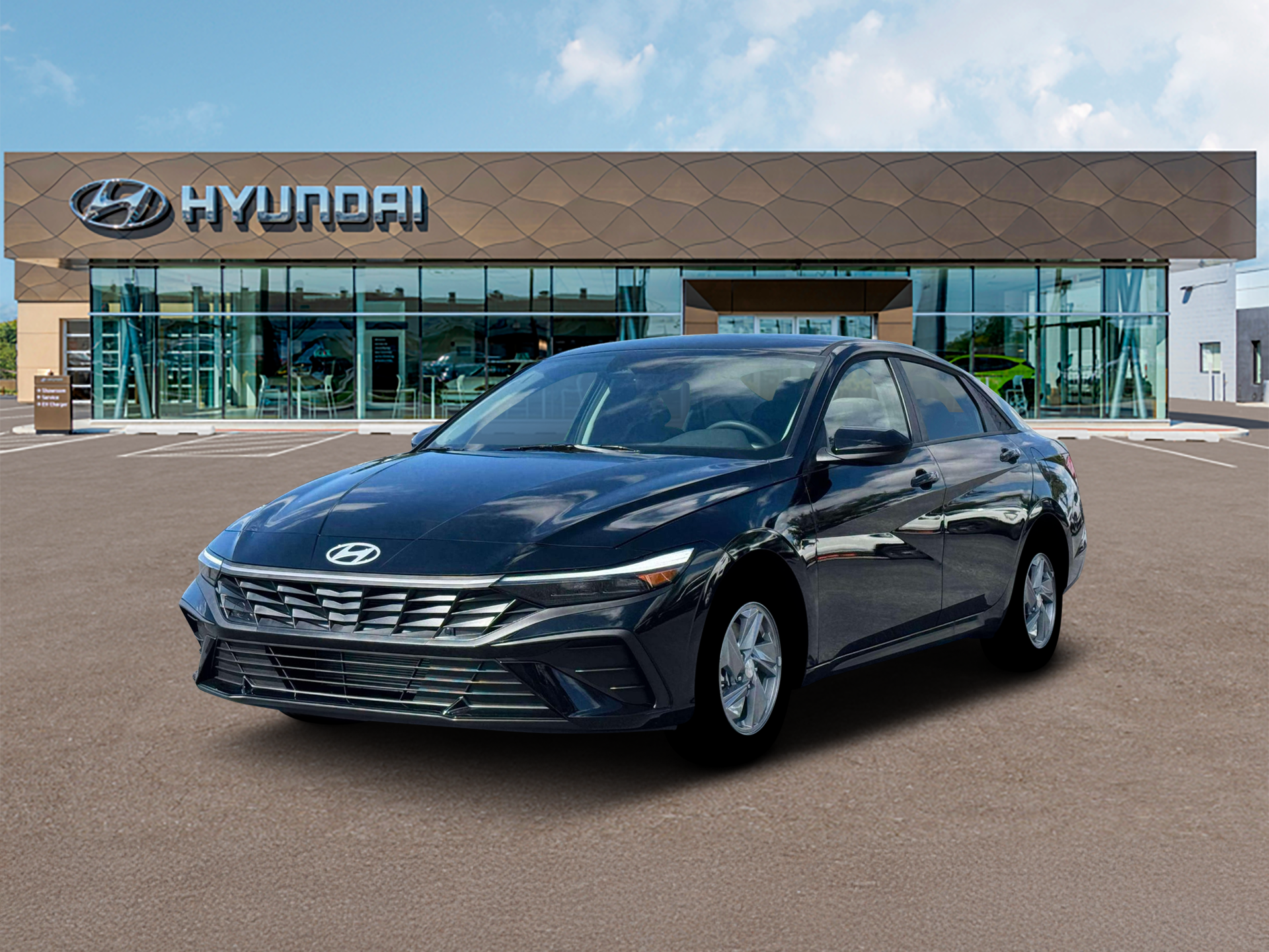 2026 Hyundai ELANTRA SE in Abyss Black — front three-quarter view