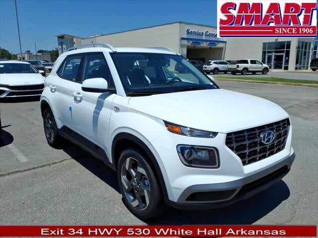 2026 Hyundai VENUE SEL in Lunar White — front three-quarter view