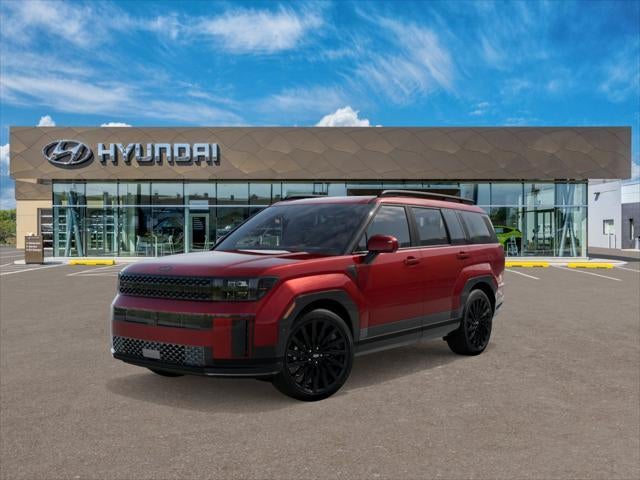 2026 Hyundai SANTA FE Calligraphy in Ultimate Red — front three-quarter view
